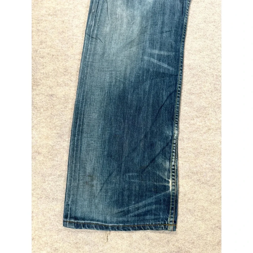 Levis 501 Original Fit Jeans Mens 36x32 Blue Denim Mid Rise Straight 00501-0197